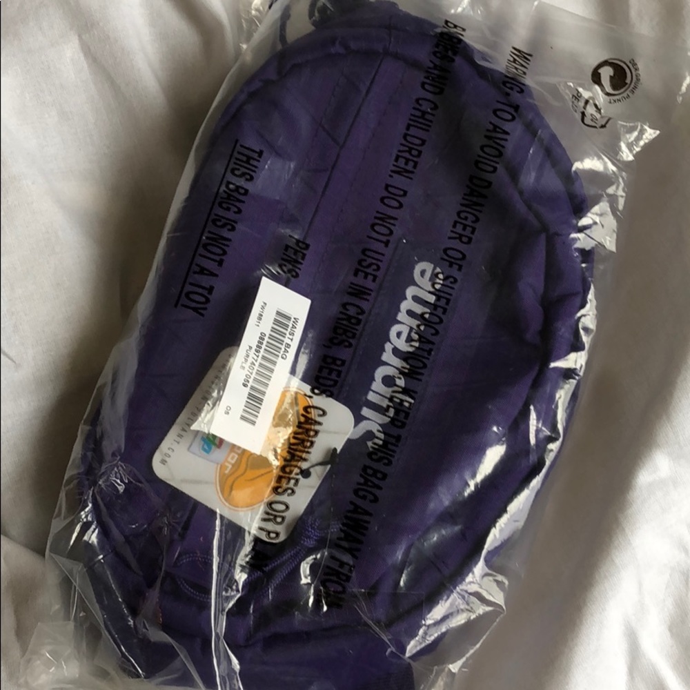 Supreme purple waist bag